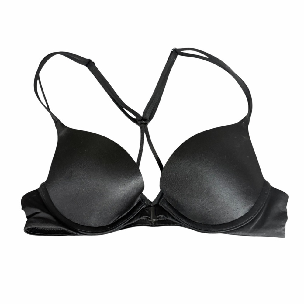 Victoria's Secret Very‎ Sexy Racerback Black Front Clasp Push Up Bra 32A